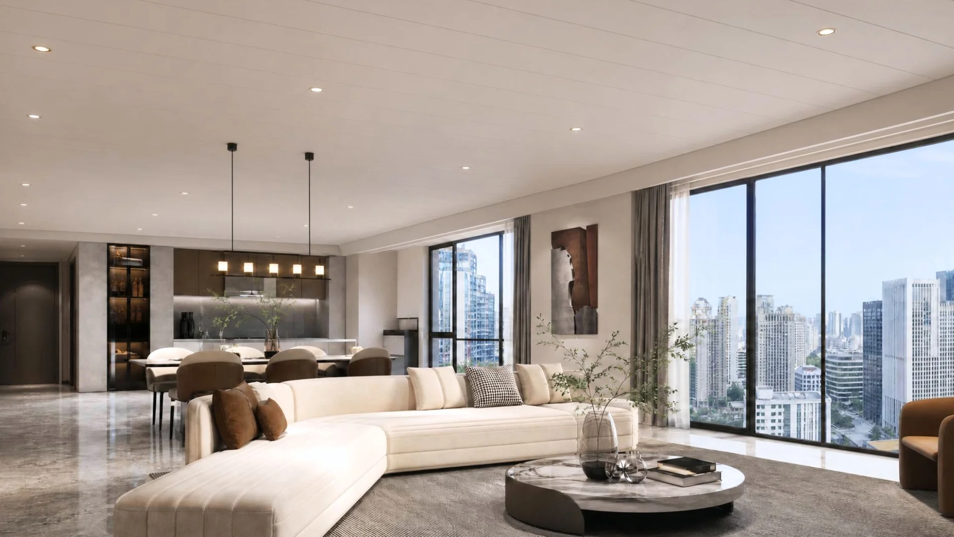Apartment with i-Panel PVC Ceiling
