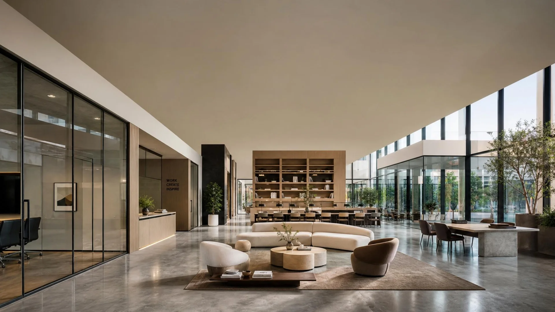 Commercial Space Without Ceiling