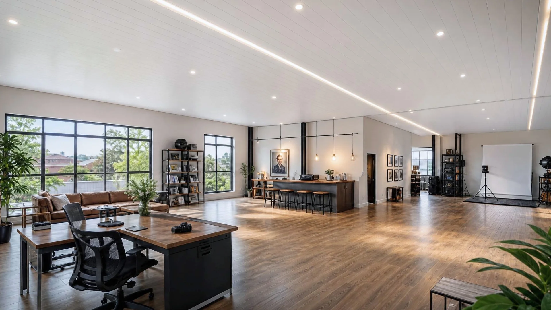 Modern Studio with i-Panel PVC Ceiling